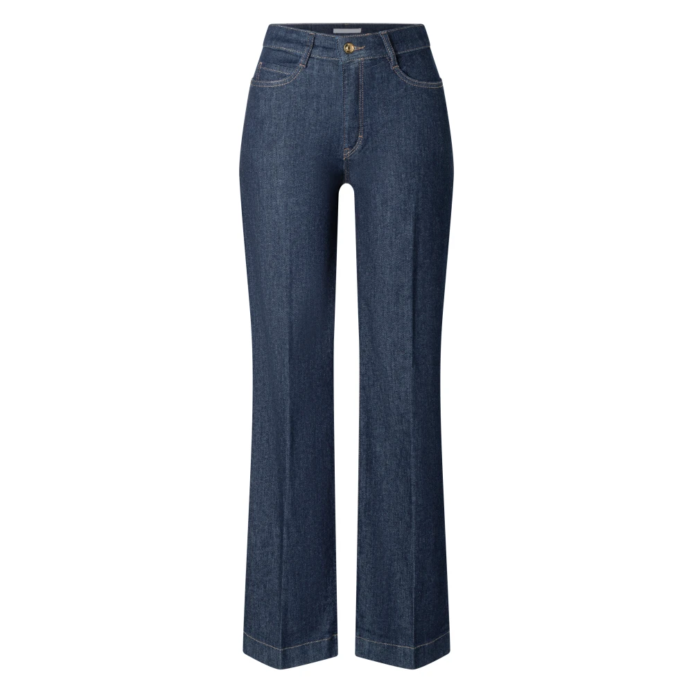 MAC Wijde Stretch Denim Jeans Blue Dames