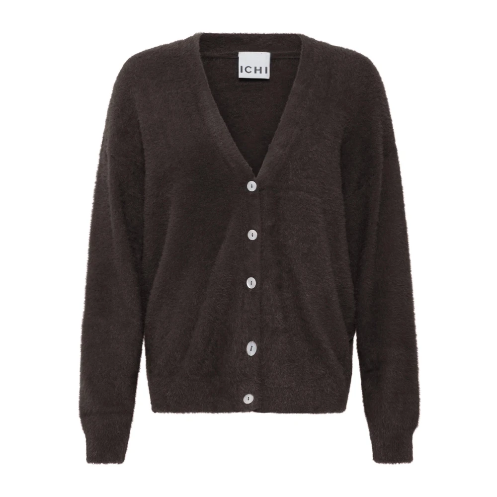 VAN GRAAF Ichi Damen Braun Strick-Cardigan Langarm Ihbrula Mittel - Bild 5