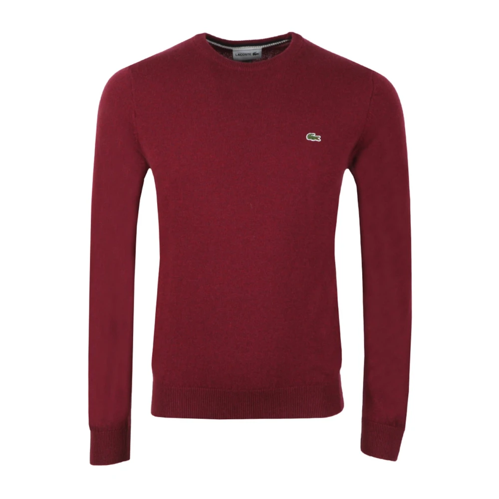 Lacoste Rode Wol Pullover Regular Fit Trui Red Heren