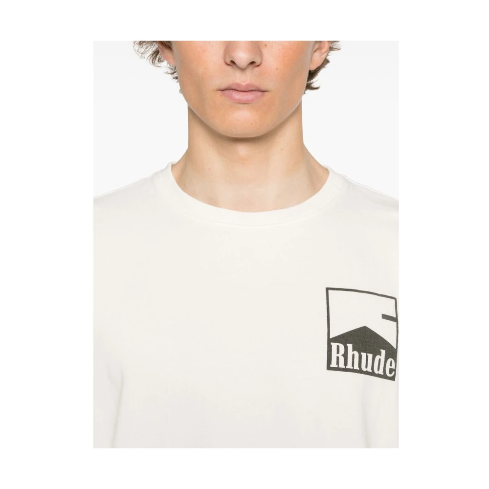Rhude T-shirt met ronde hals en korte mouwen White Heren