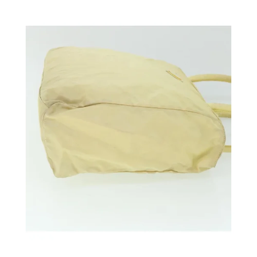 Prada Vintage Pre-owned Fabric handbags Beige Dames