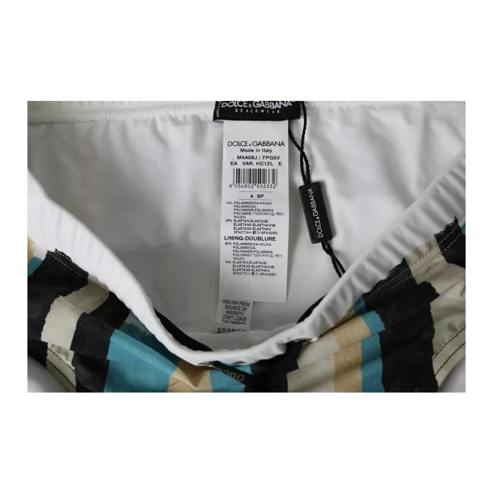 Dolce & Gabbana Gestreepte Logo Zwembroek Multicolor Heren