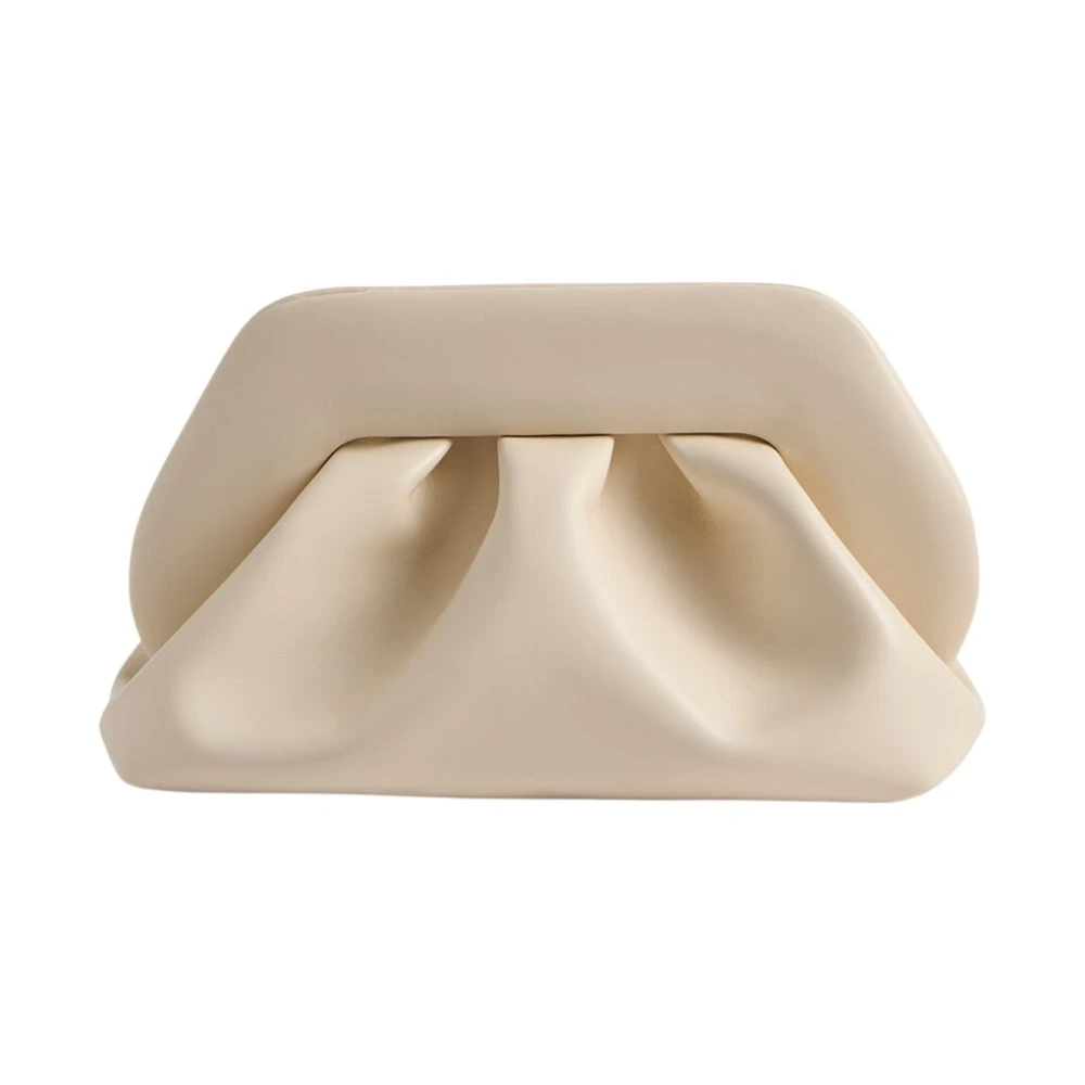 Themoirè Women's White Clutches, One Size, Tia Vegan Fabric Handbag