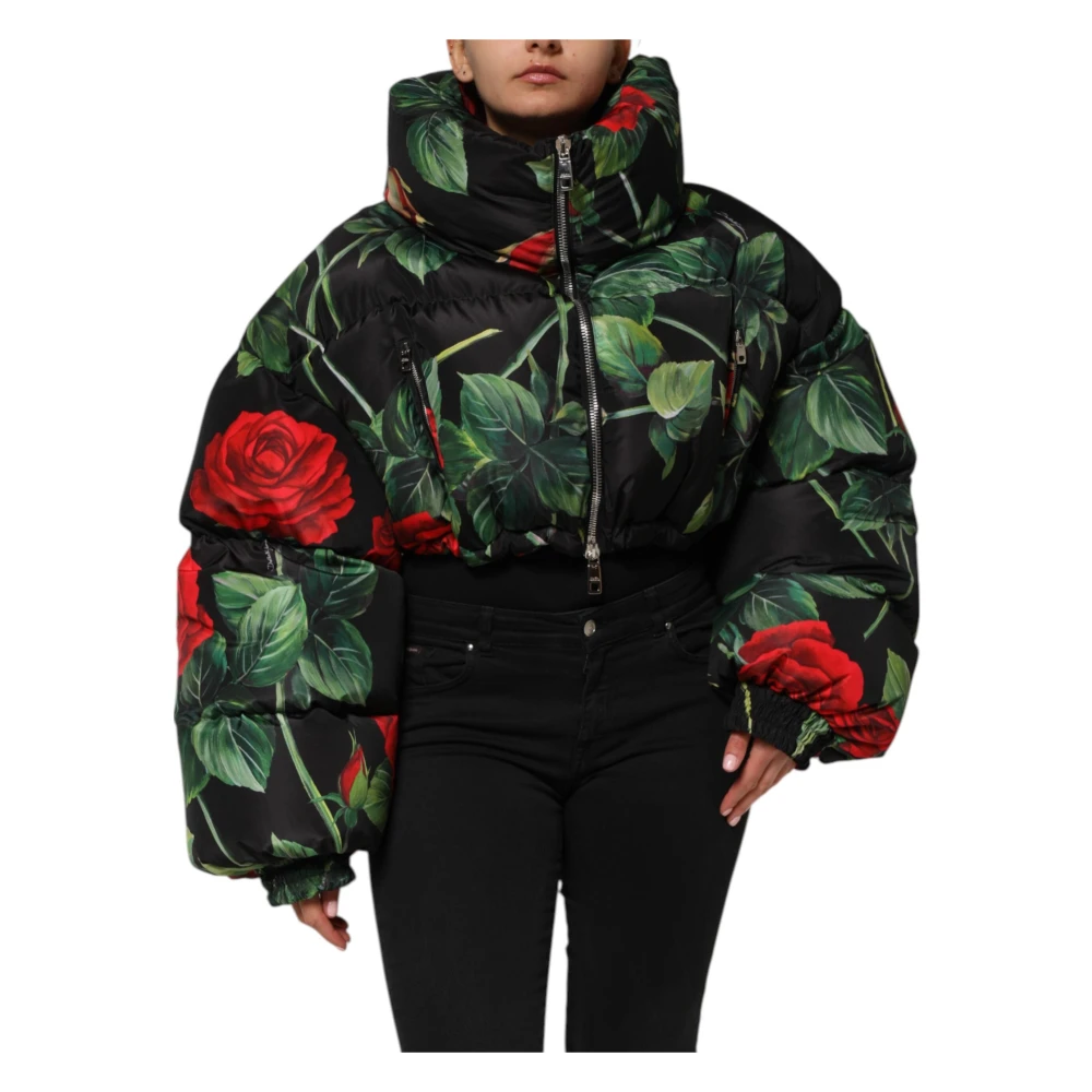 Dolce & Gabbana Women's Multicolor Floral Puffer Jacket