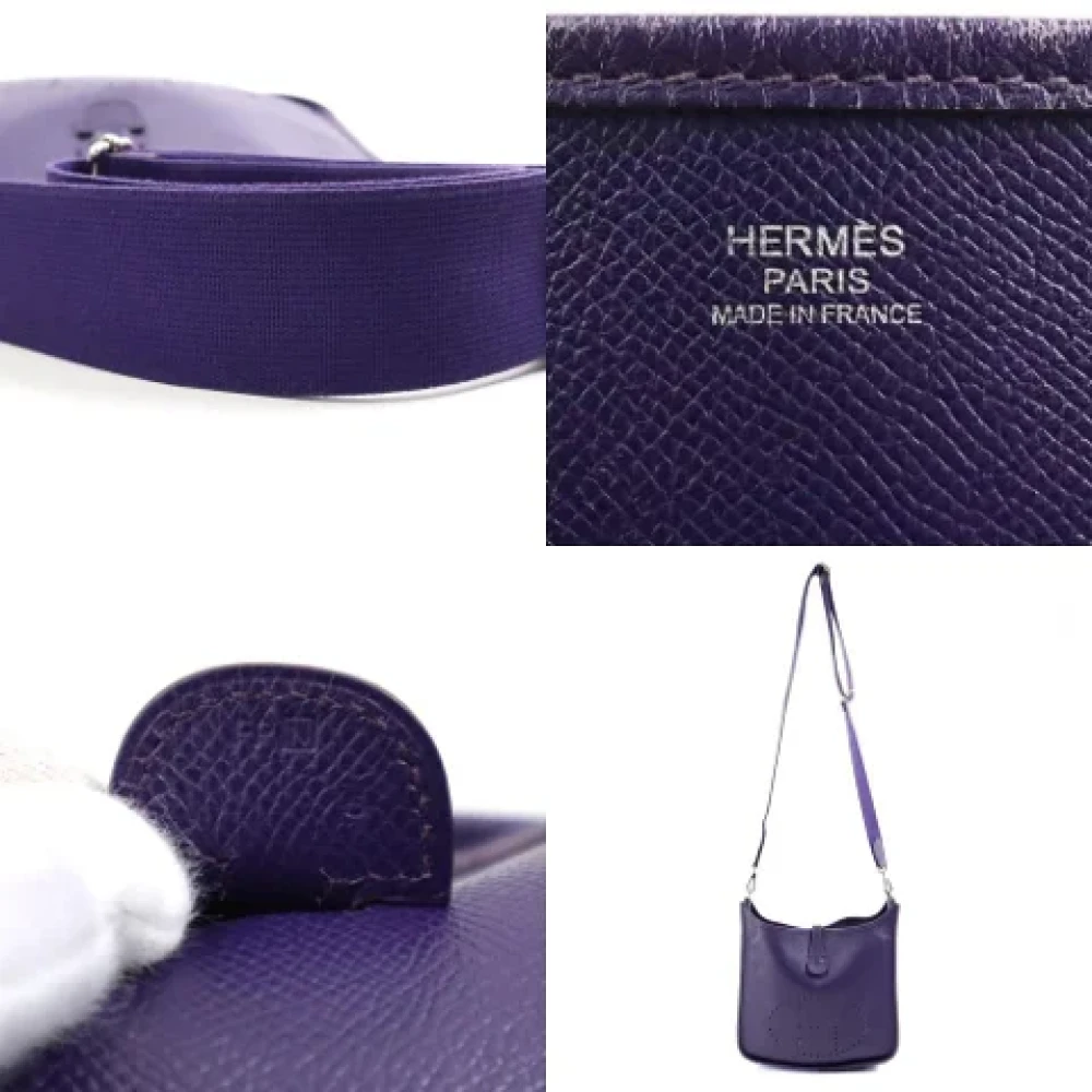 Hermès Vintage Pre-owned Leather shoulder-bags Purple Dames