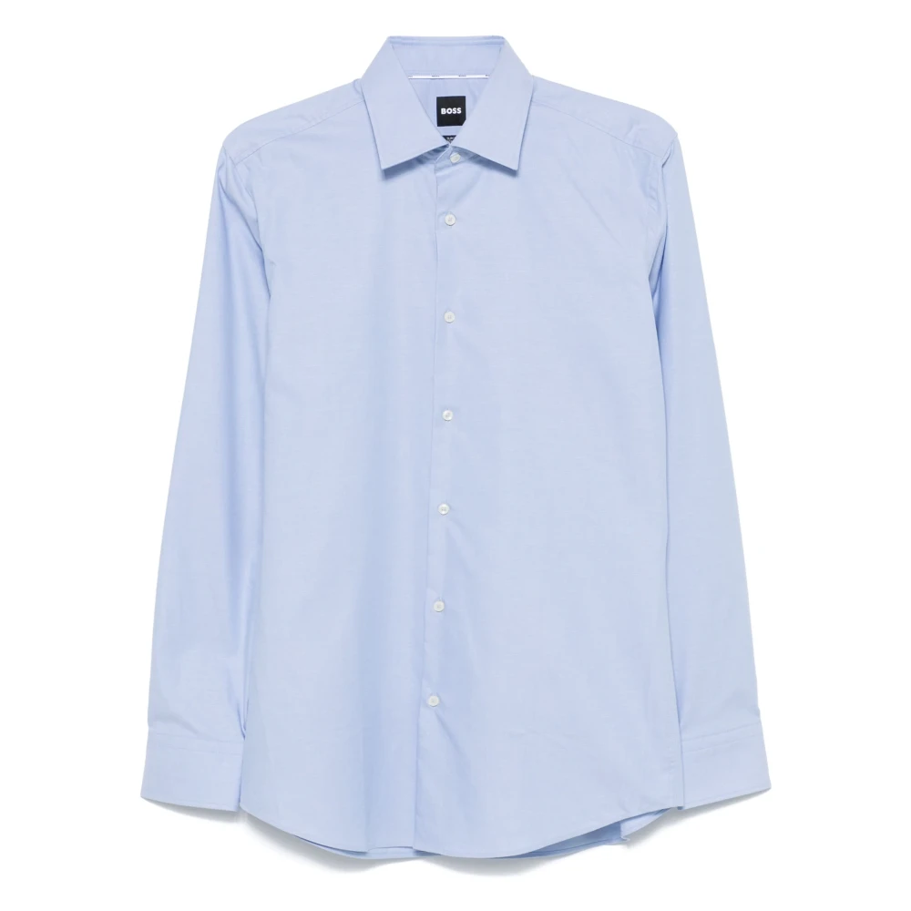 Hugo Boss Slim Fit Katoenen Overhemd Blue Heren