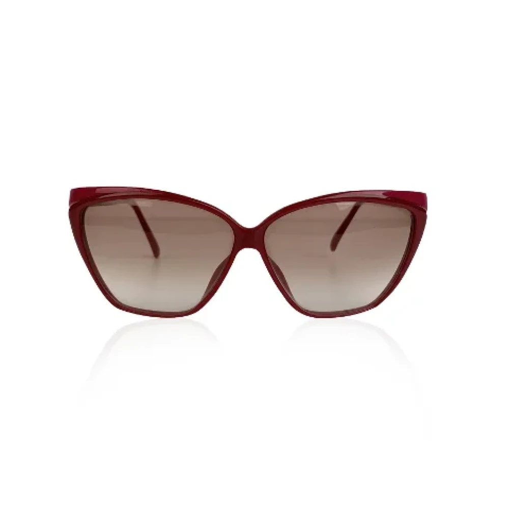 Dior Vintage Pre-owned Acetate sunglasses Red Dames