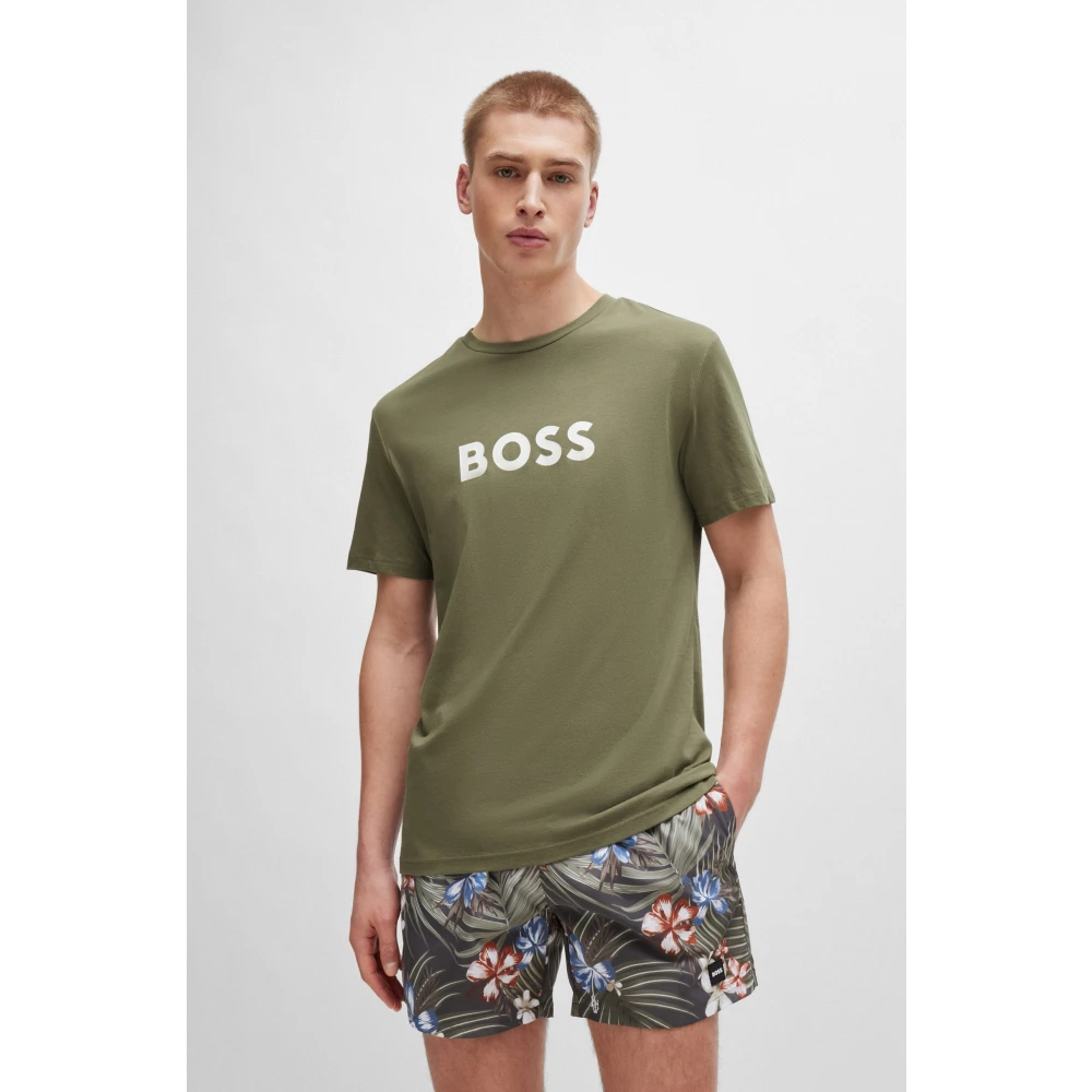 Hugo Boss Biologisch katoenen heren T-shirt Green Heren
