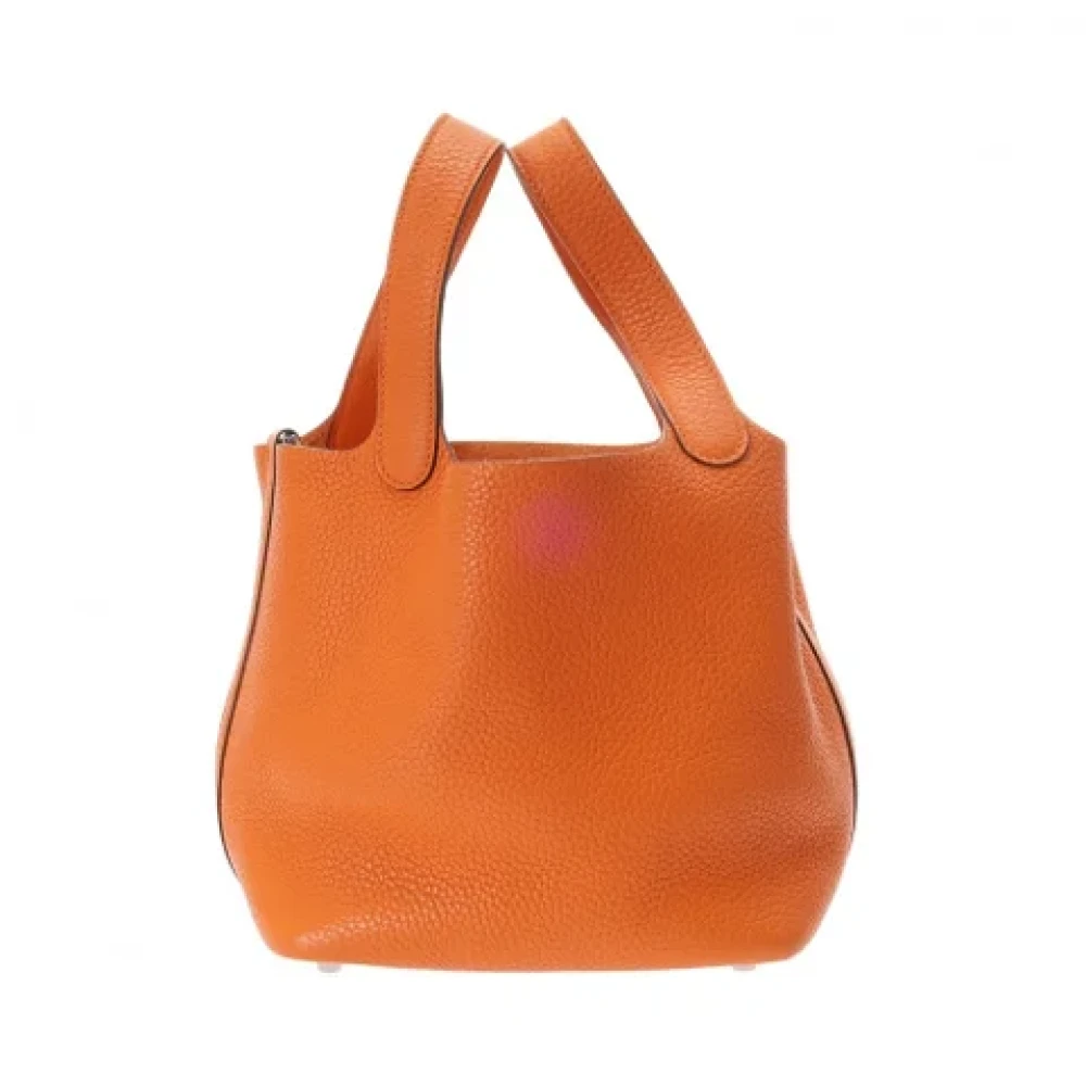 Hermès Vintage Pre-owned Leather handbags Orange Dames