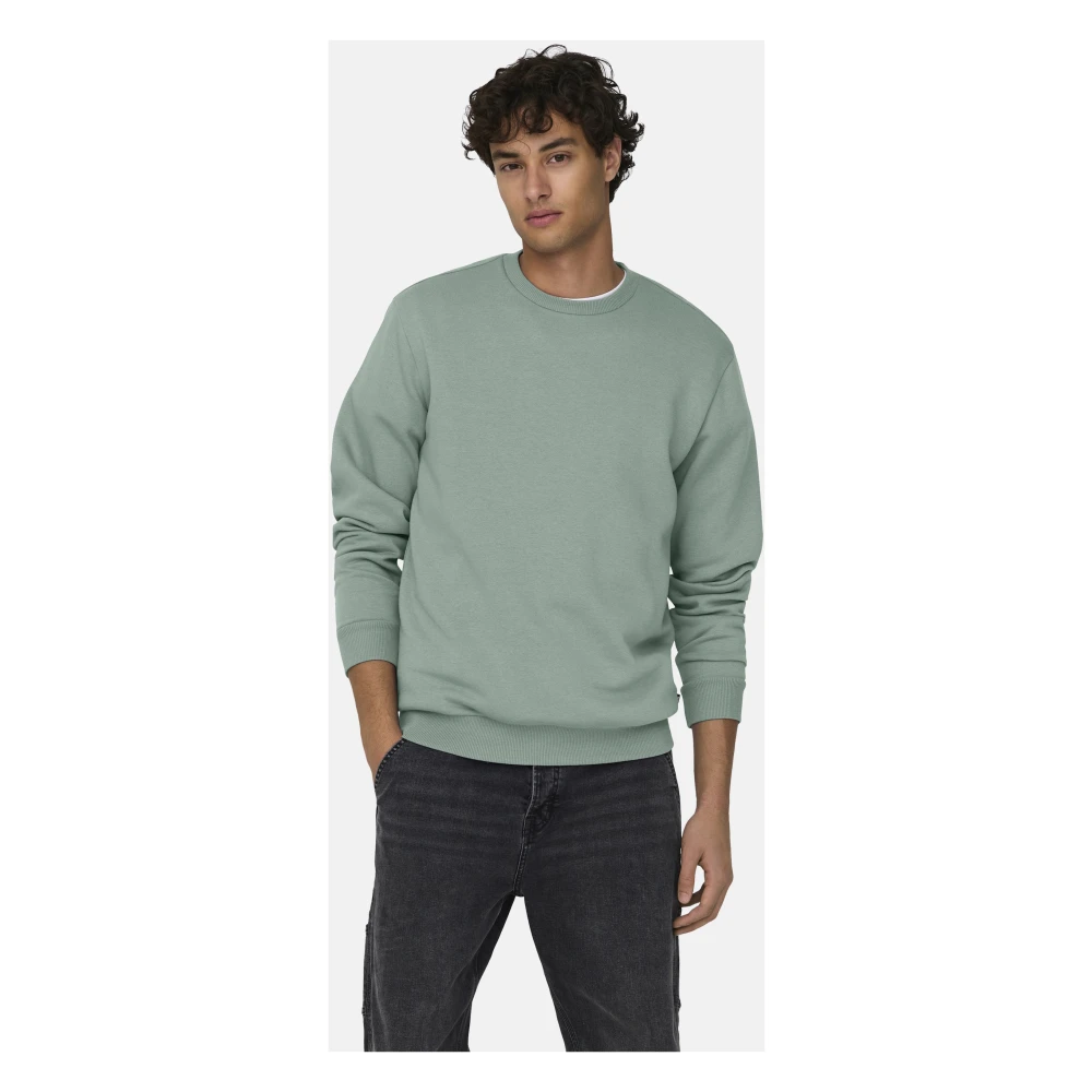 Only & Sons Ceres Sweatshirt Casual Comfort Mannen Green Heren