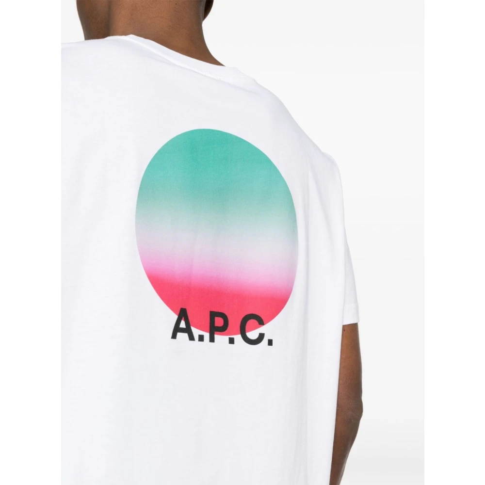 A.p.c. T-shirt met bedrukt logo White Heren