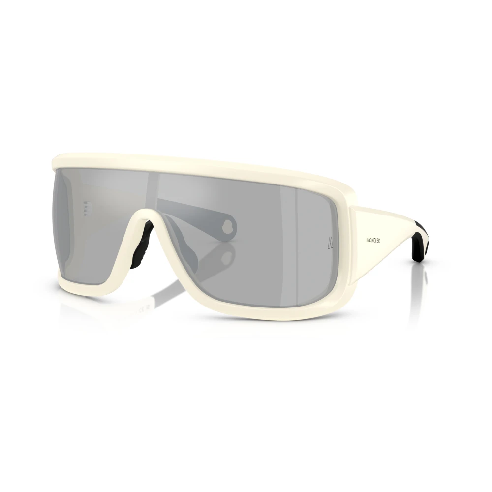 Moncler Unisex White Sunglasses, 42 Mm, /Grey Mirror Sunglasses