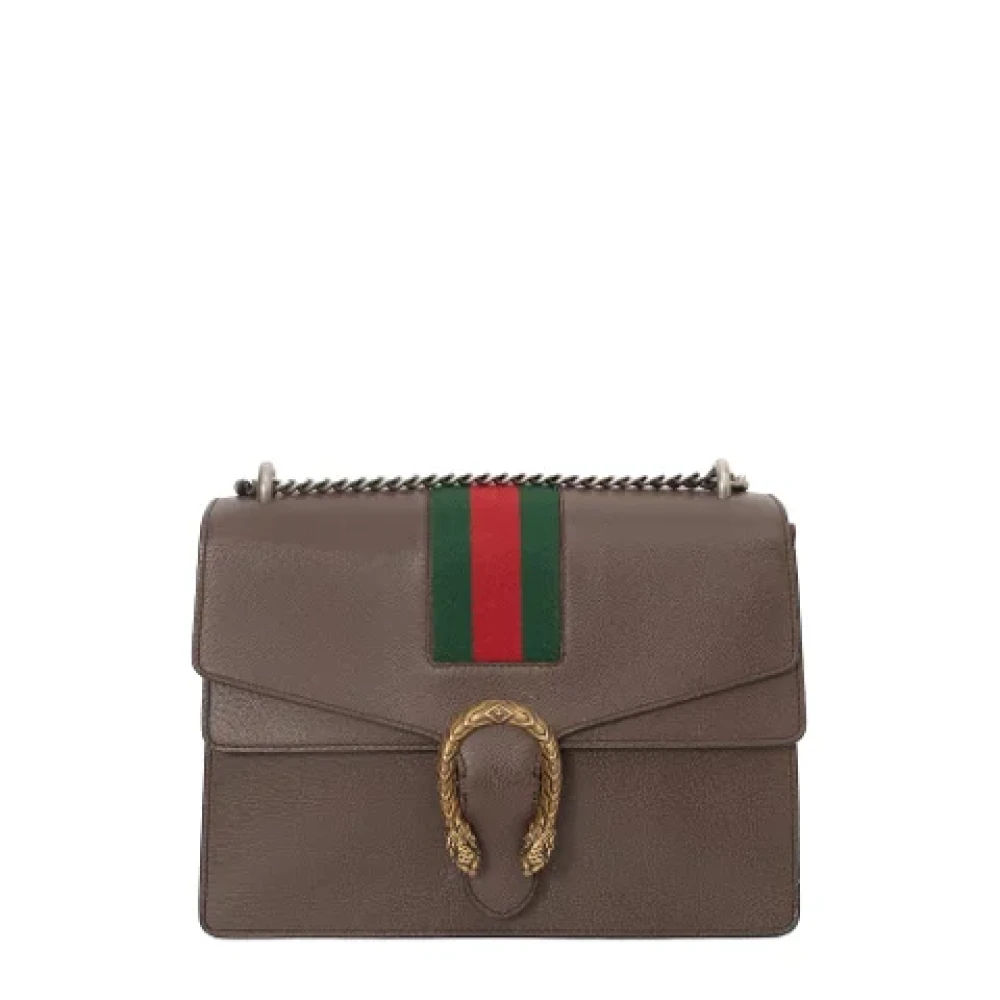 Gucci Vintage Pre-owned Leather gucci-bags Brown Dames