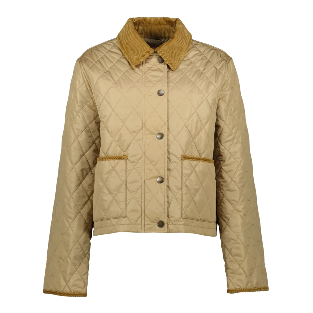 Burberry Women's Beige Light Jackets, L, Oldham Jacket