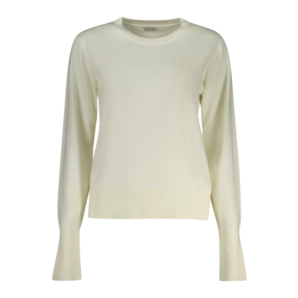 Guess Witte Logo Front Sweater White Dames