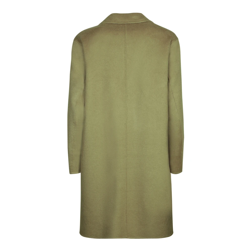 Amaránto Khaki Wol Winterjas Knoopsluiting Green Heren