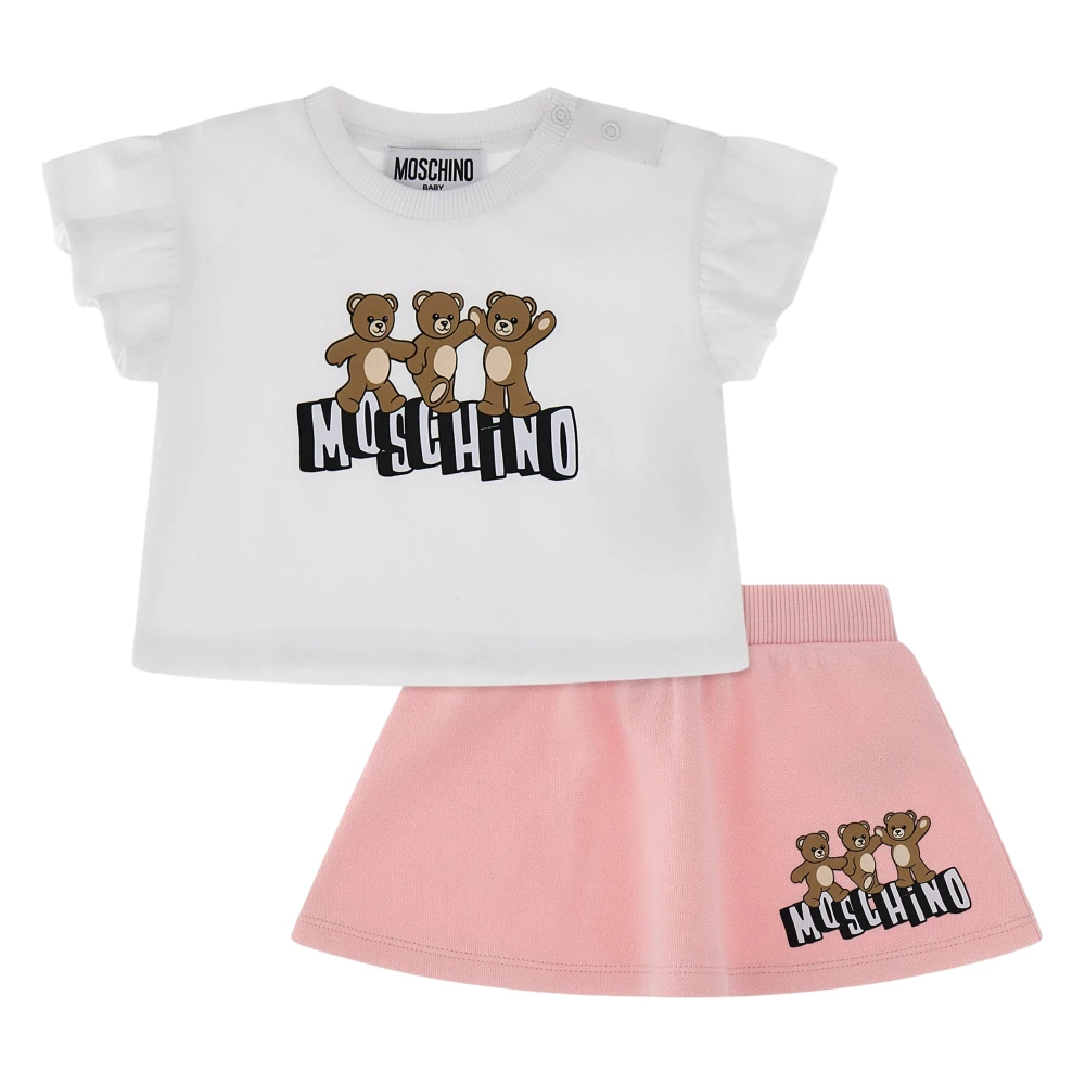 Moschino Girls Multicolor Kids Sets, 9 M, Teddy Bear T-Shirt & Skirt Set