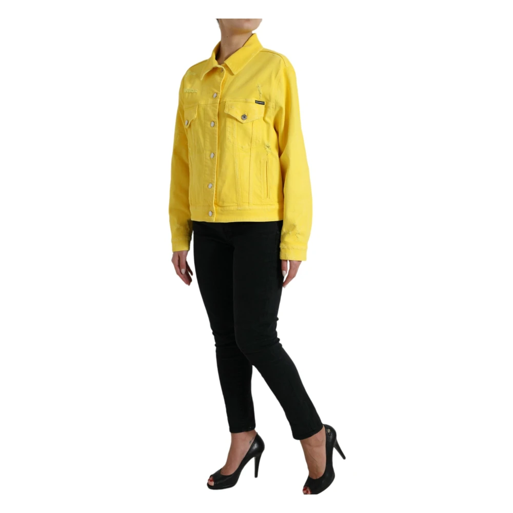 Dolce & Gabbana Light Jackets Yellow Dames