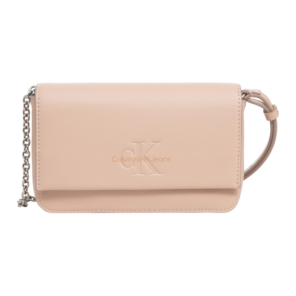 Calvin Klein Jeans Stijlvolle Crossbody Tas met Verstelbare Band Pink Dames
