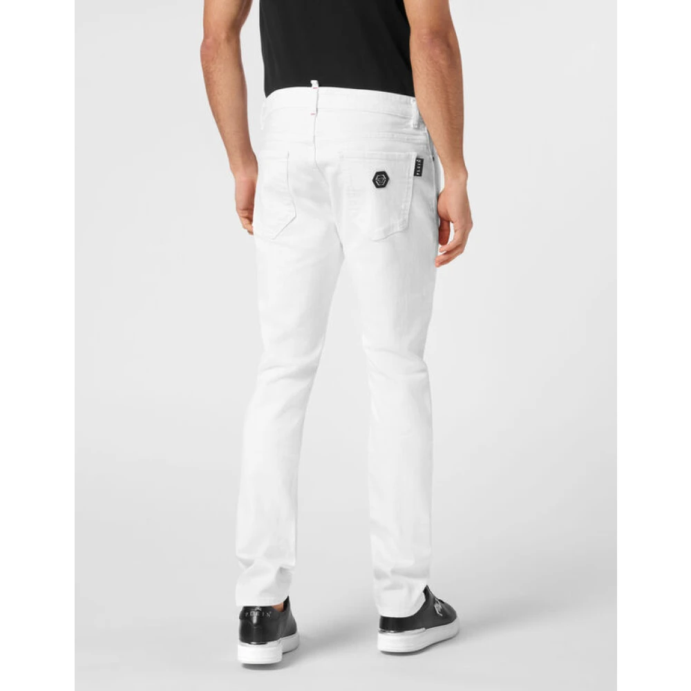 Philipp Plein Klassieke Five-Pocket Jeans White Heren