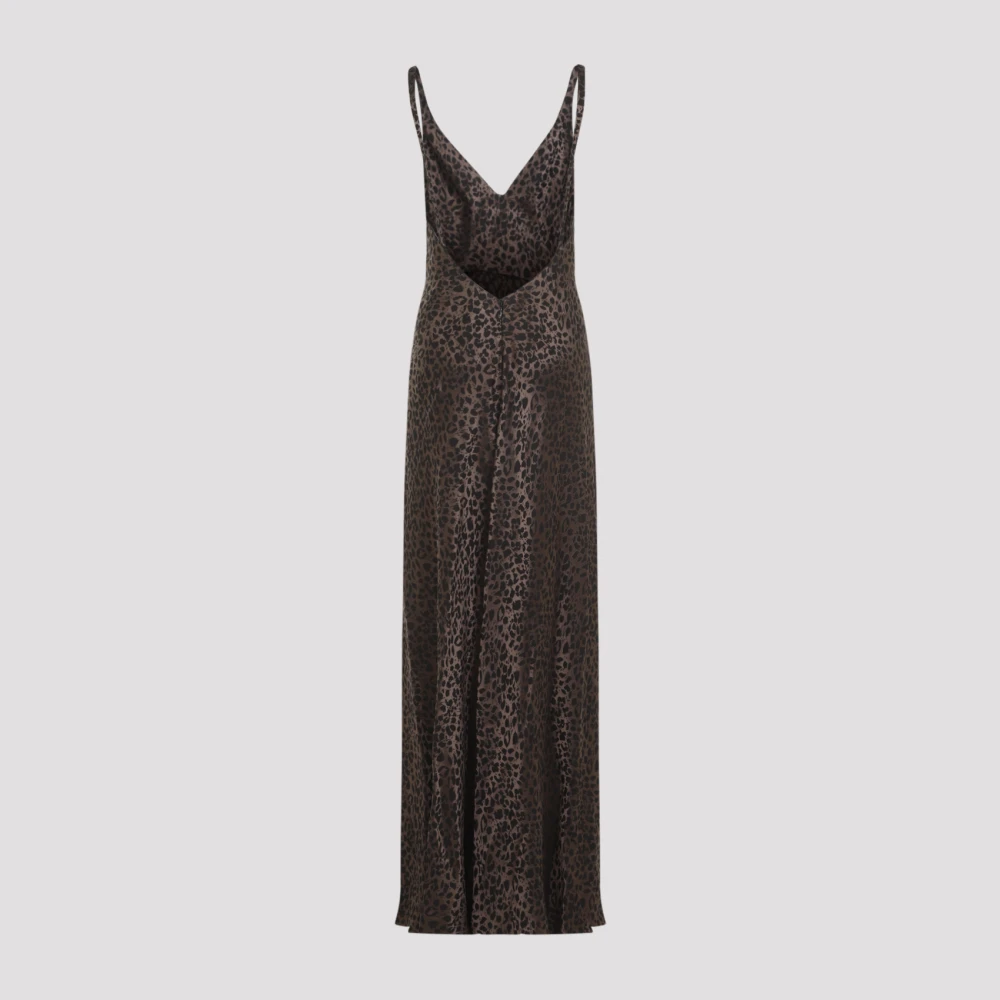 alexander mcqueen Luipaard Jacquard Lange Jurk Multicolor Dames