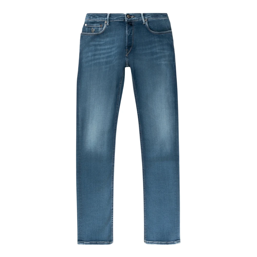 Hand Picked Hoge taille 5-pocket jeans moderne stijl Blue Heren