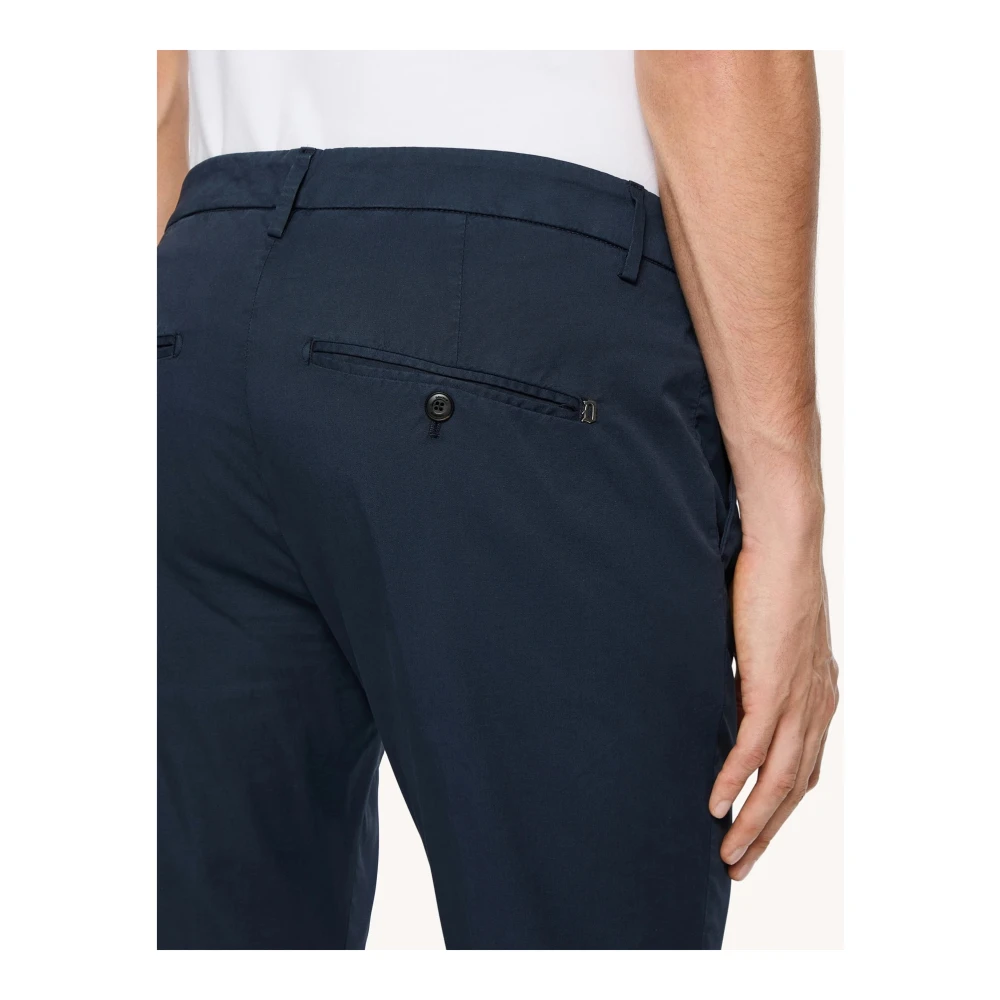 Dondup Blauwe Geplooide Chino Broek Blue Heren