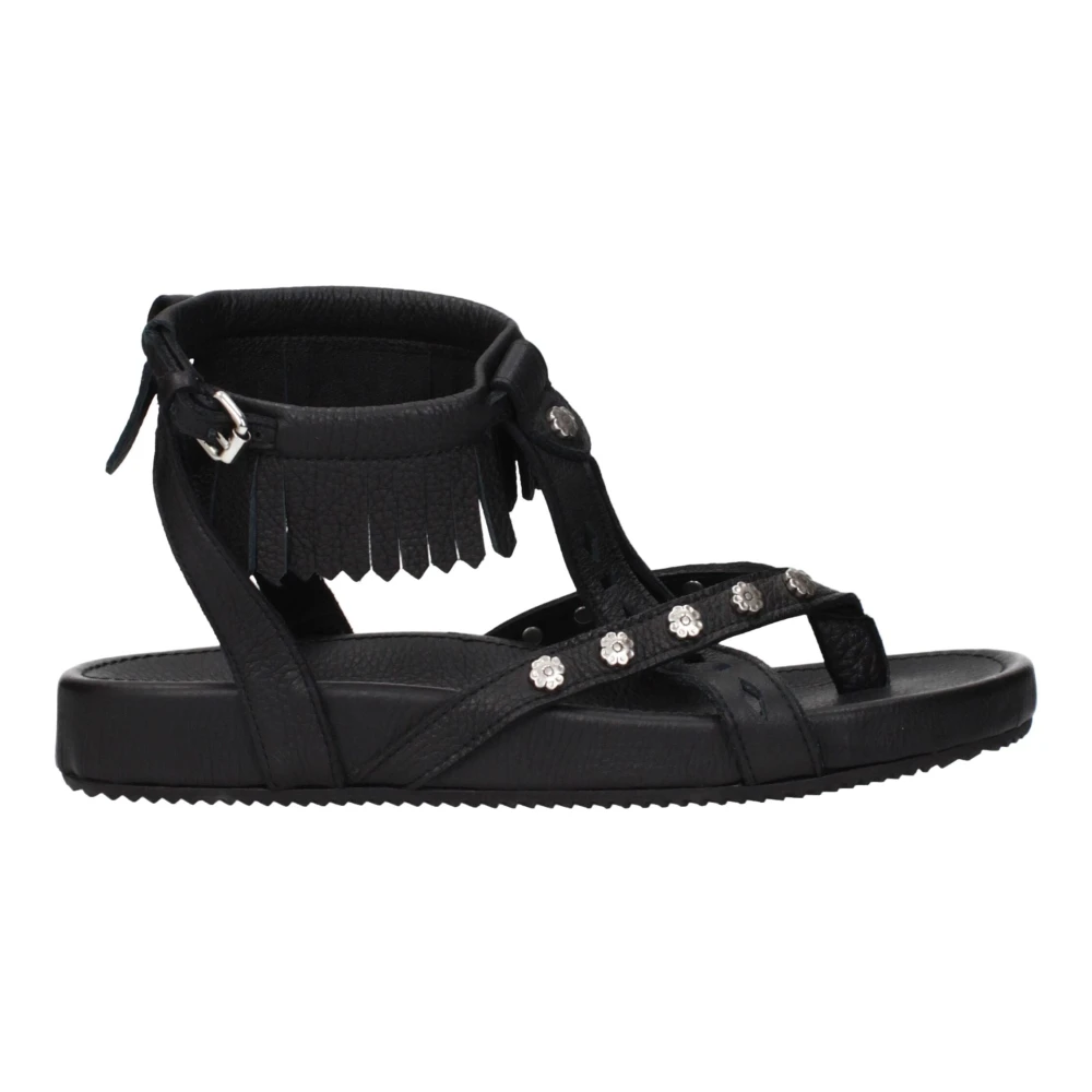 Isabel Marant Silya Sandals - Female - Flat Sandals - Black - 3 Uk - Shoes