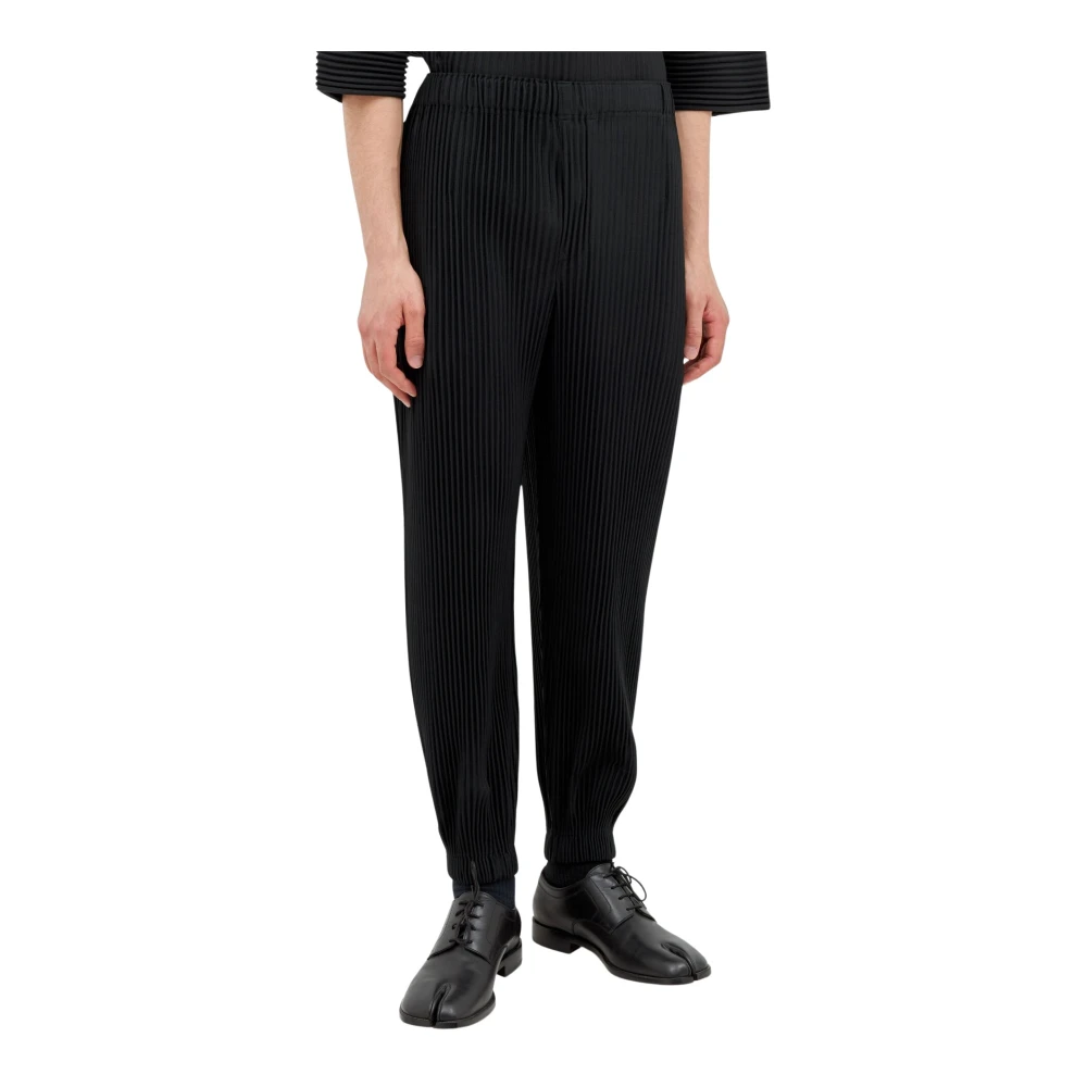 Issey Miyake Geplooide broek van Homme Plisse Black Heren