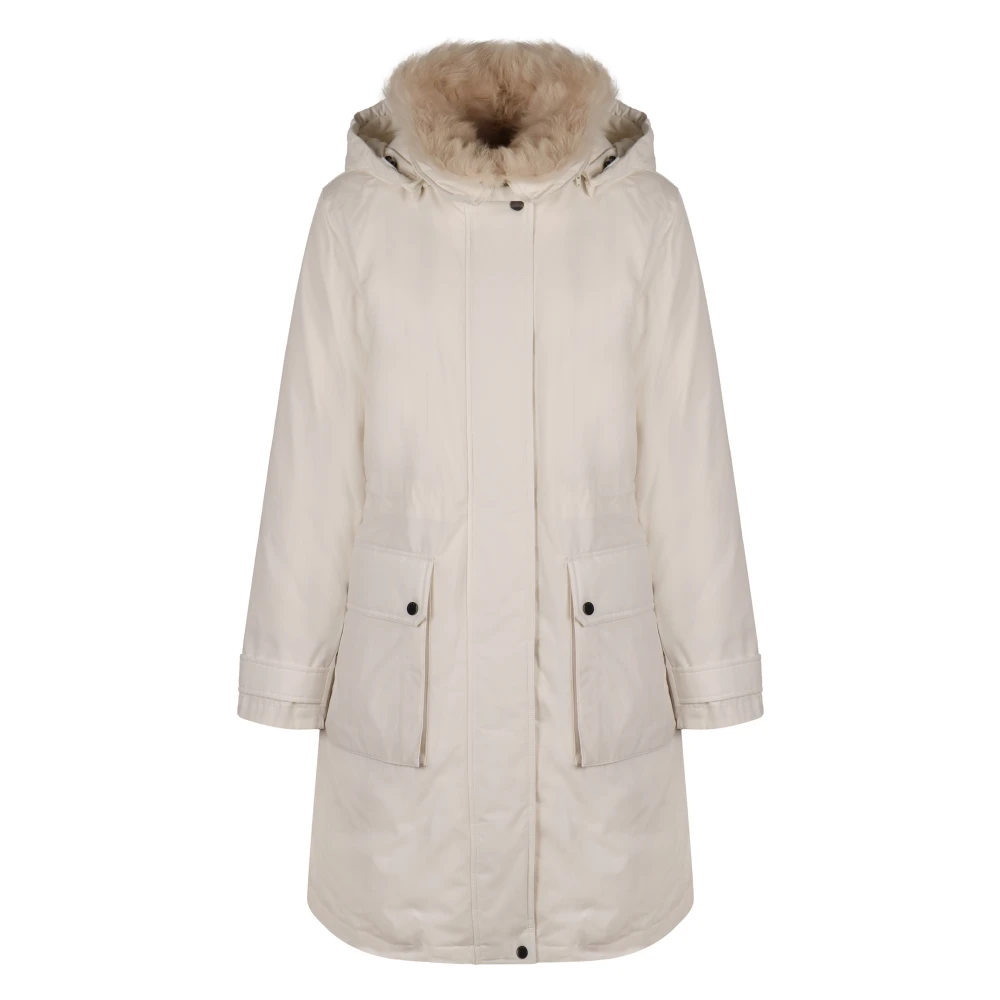 Woolrich Arktisk Teknisk Parka med Fuskpäls White, Dam