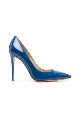 Ocean Blue Spetsig Tå Läderpumps