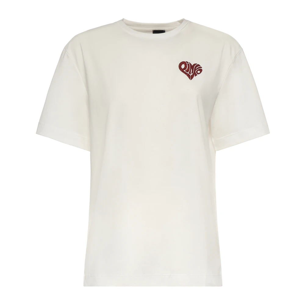 Pinko Women's White T-Shirts, S, Strepitoso T-Shirt