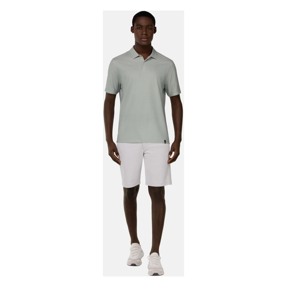 Boggi Milano B Tech Polo Shirt van katoenmix Green Heren