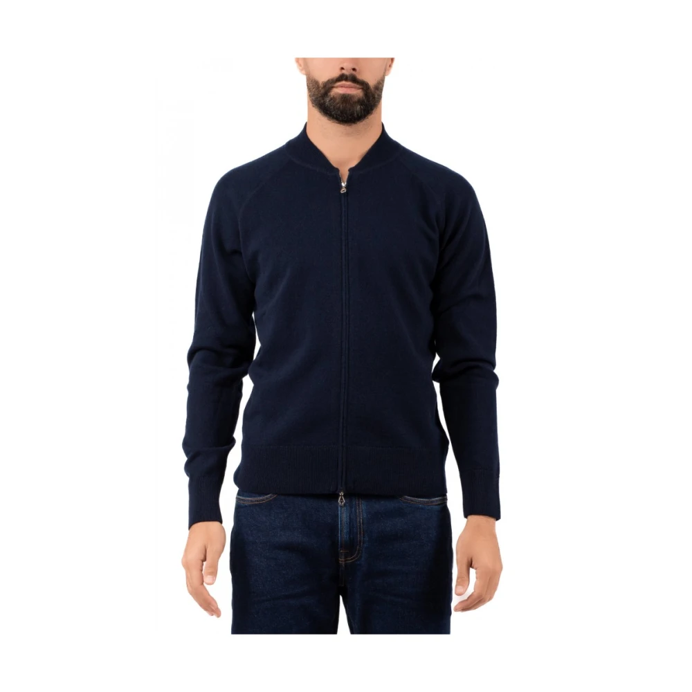 Hindustrie Heren Cardigan Sweater Blue Heren