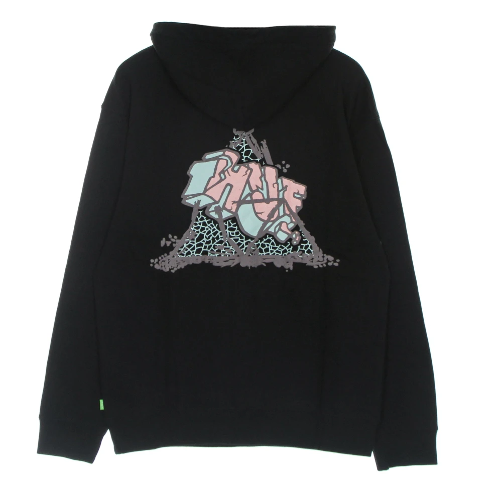 HUF Zwarte hoodie met lange mouwen en logo Black Heren