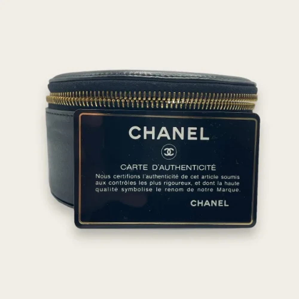 Chanel Vintage Pre-owned Leather home-office Black Dames