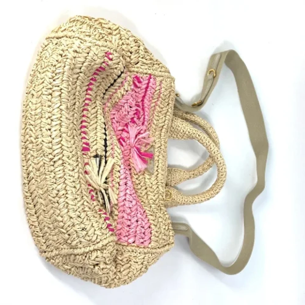 Prada Vintage Pre-owned Fabric prada-bags Beige Dames