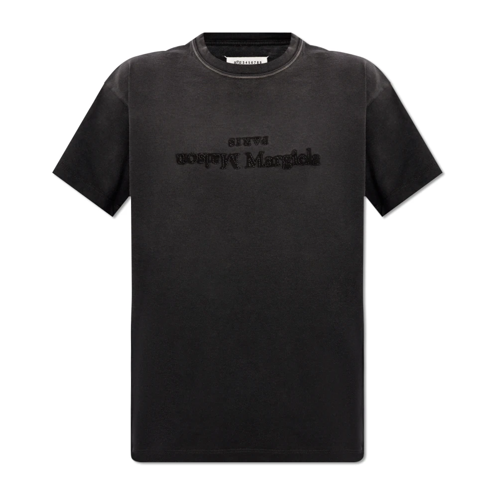 Maison Margiela T-shirt met logo Gray Dames