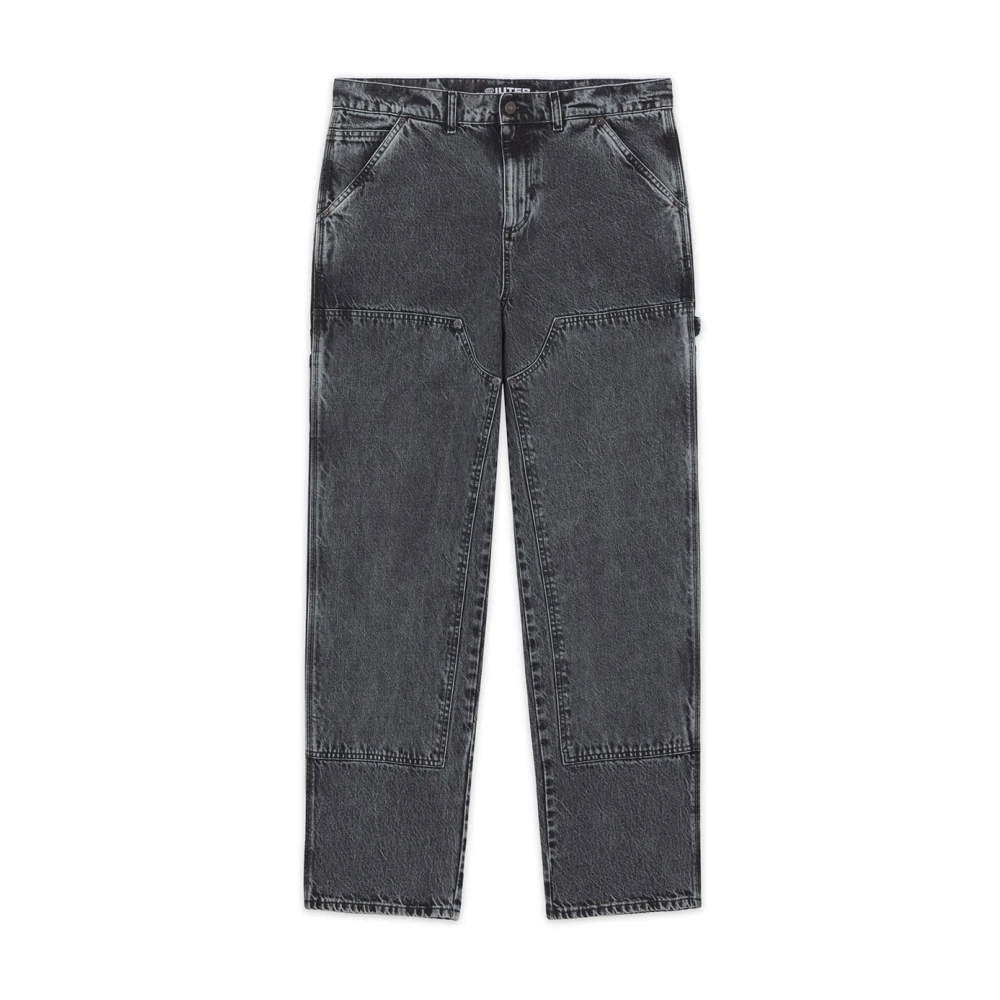 Iuter Dubbele Knie Denim Jeans Gray Heren