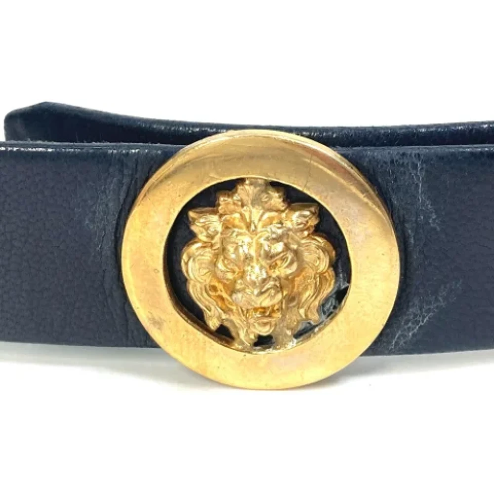 Chanel Vintage Pre-owned Leather belts Blue Dames