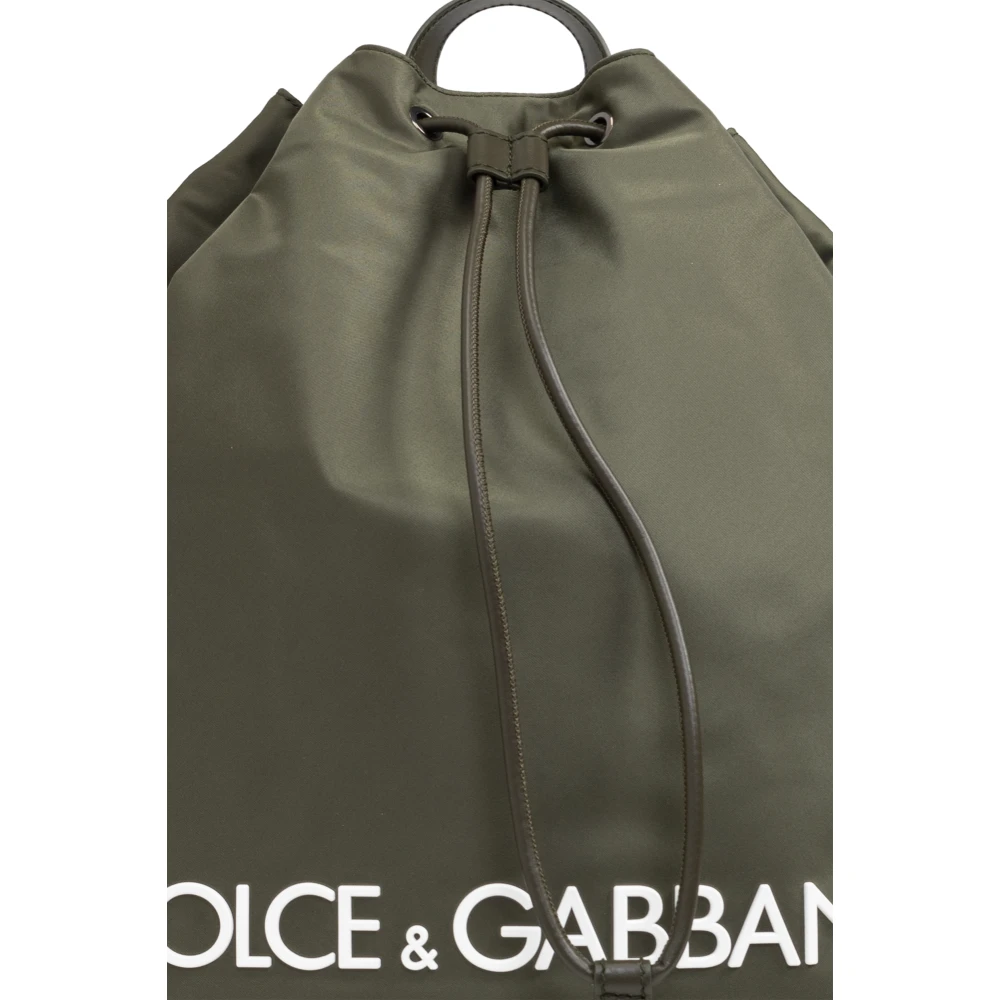 Dolce & Gabbana Rugzak met logo Green Heren
