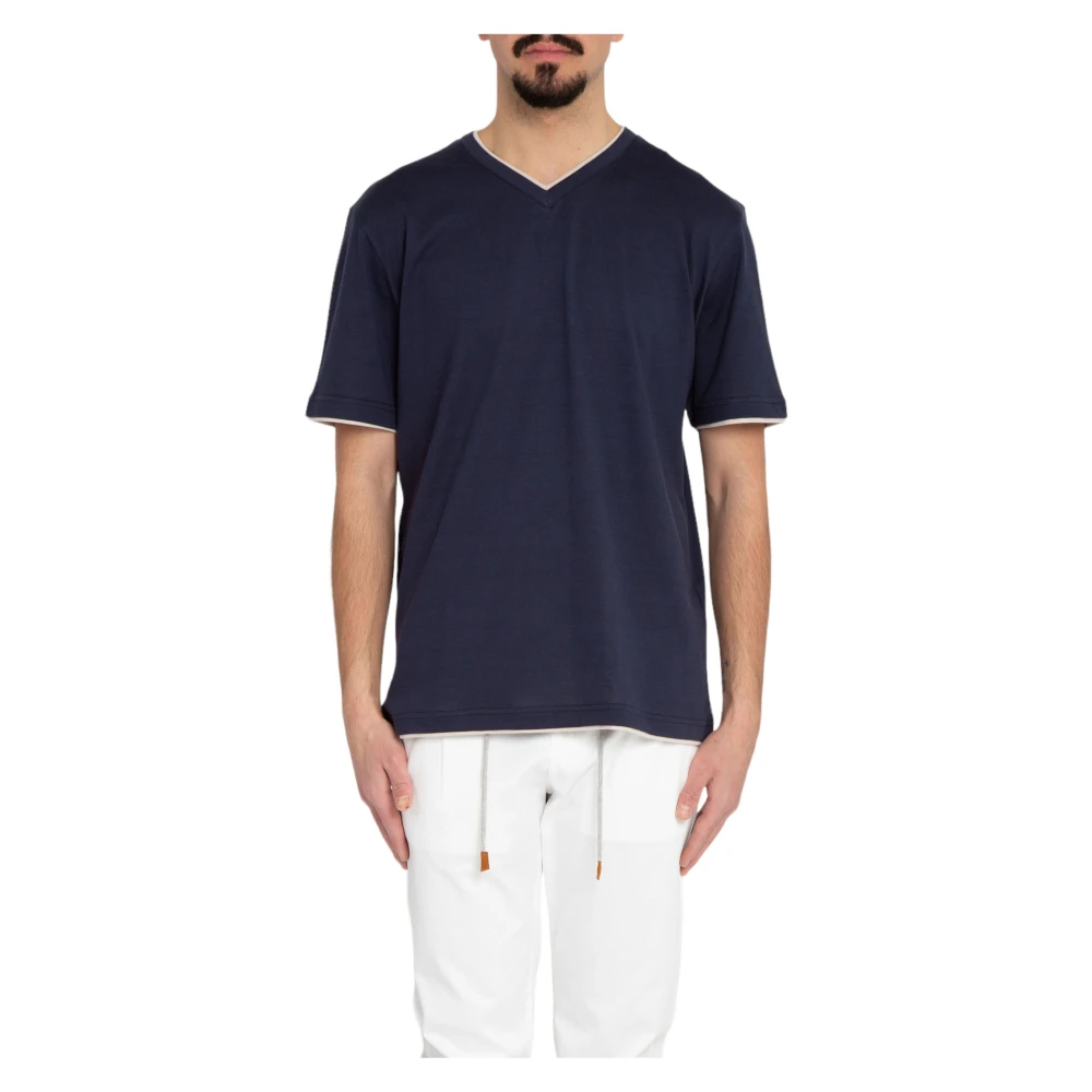 Eleventy - Tops > T-Shirts - Blue - Eleventy - Modalova