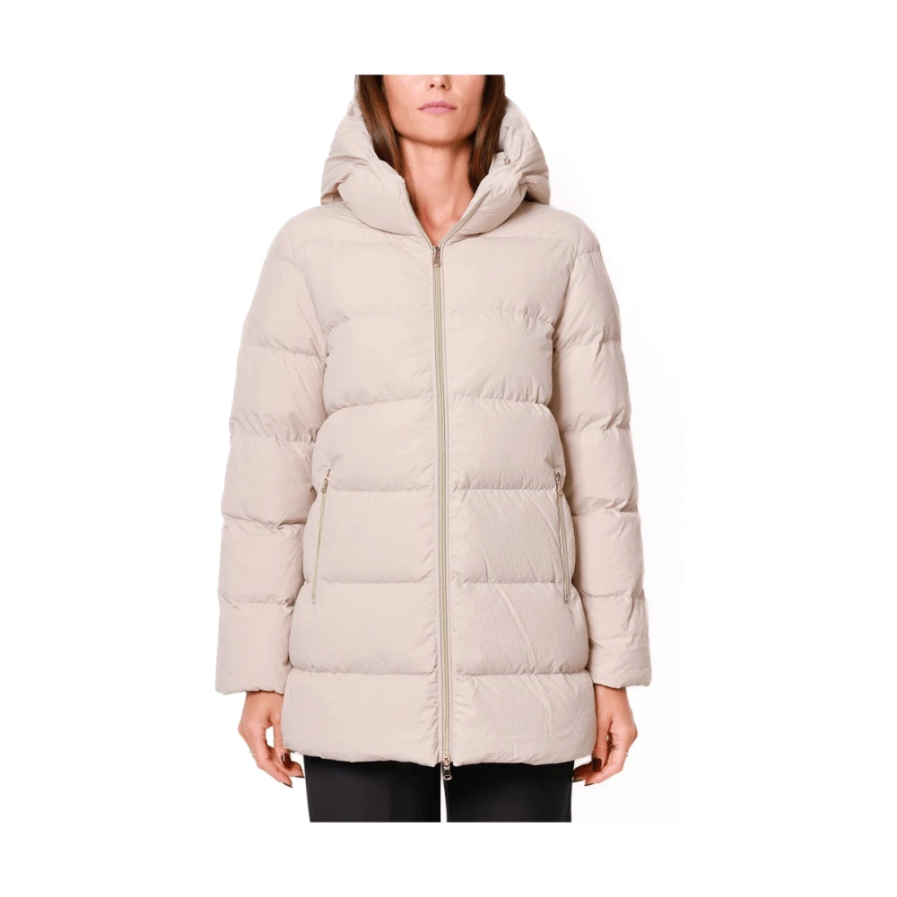 Emme DI Marella Gewatteerde winterjas met capuchon voor dames Beige Dames