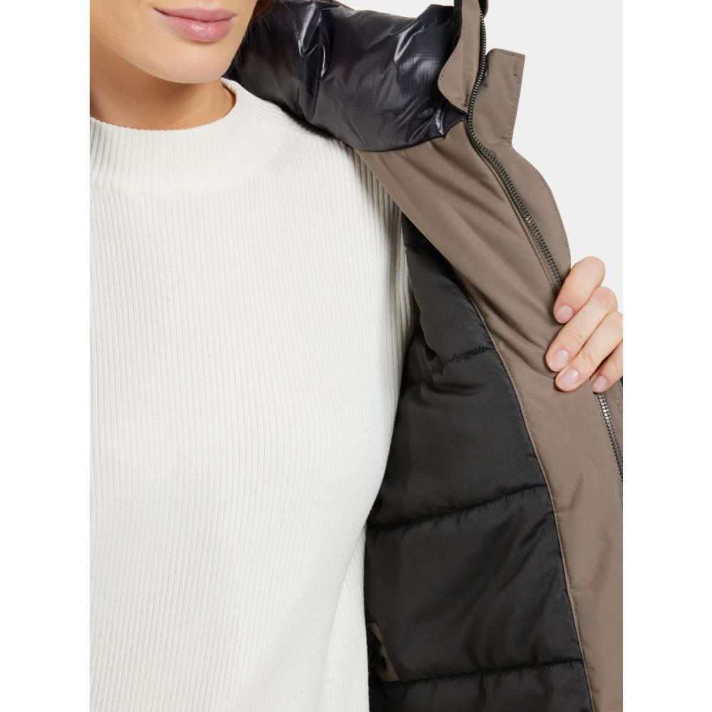Didriksons Sportieve Parka met Functionele Details Brown Dames