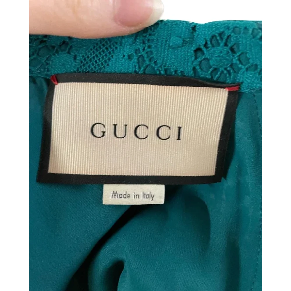 Gucci Vintage Pre-owned Cotton dresses Blue Dames