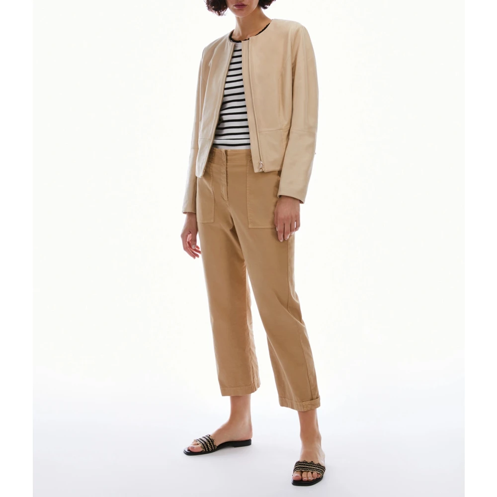 Pennyblack Leren Jas Tulipe Beige Dames