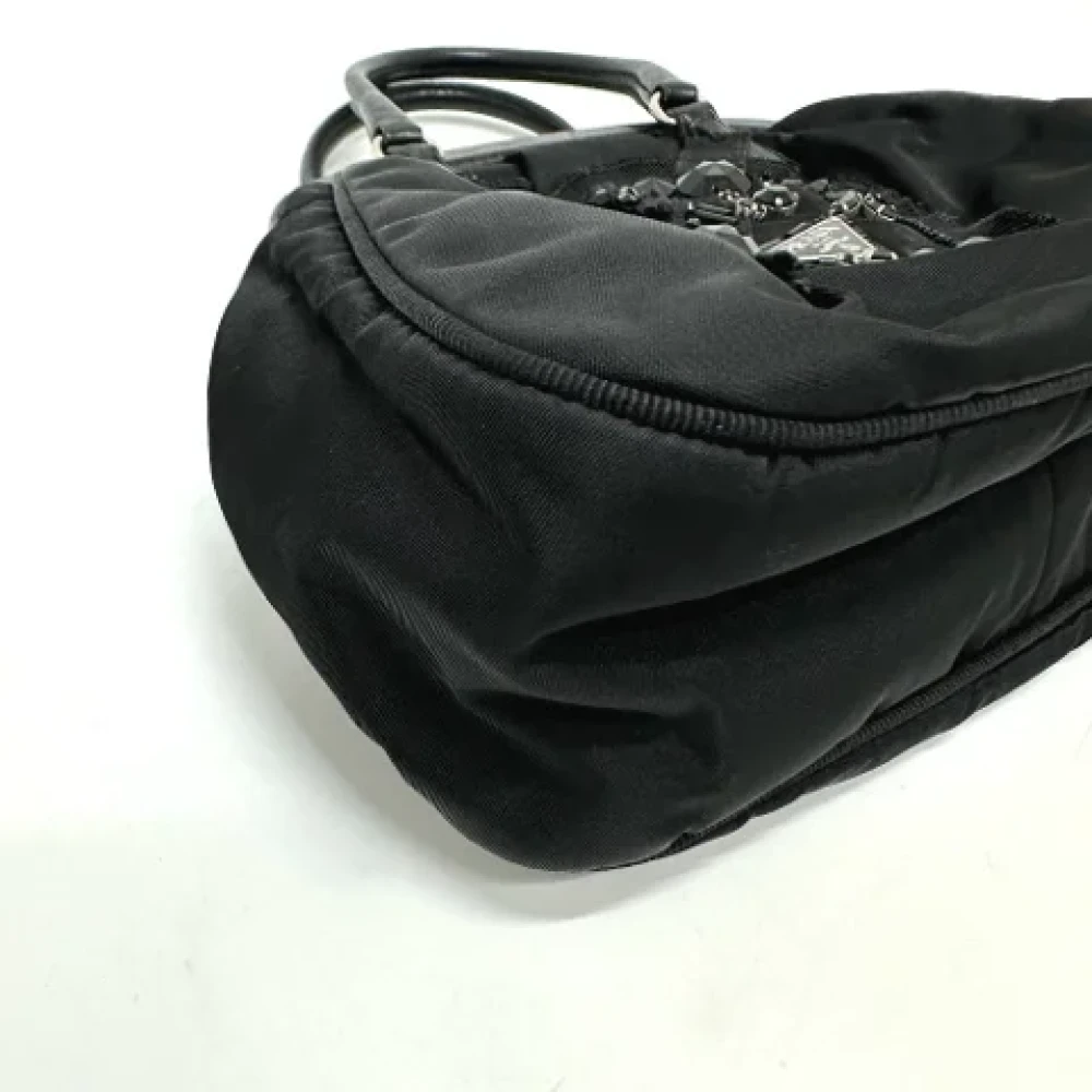 Prada Vintage Pre-owned Leather handbags Black Dames