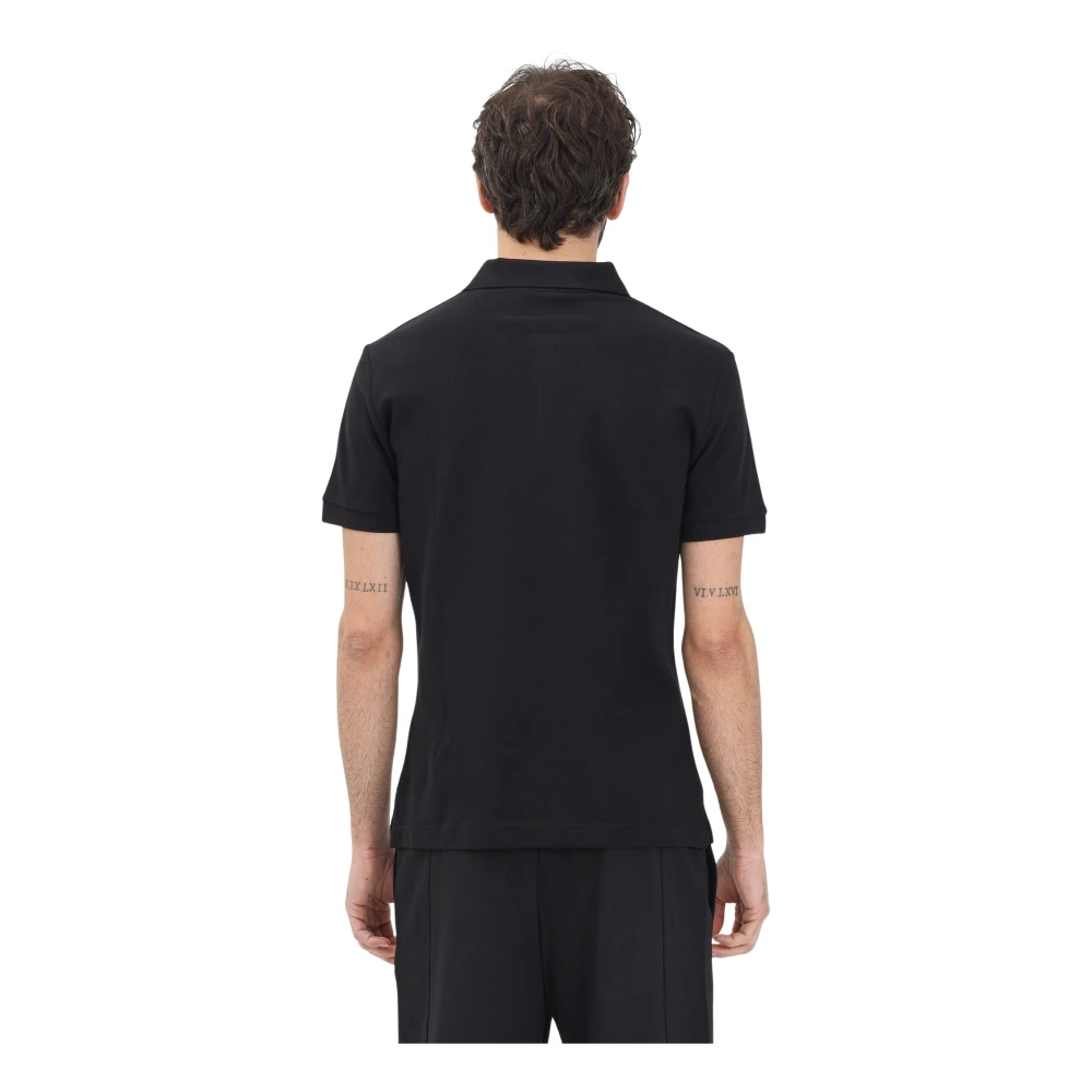 Versace Jeans Couture Zwarte Polo met Institutioneel Logo Black Heren
