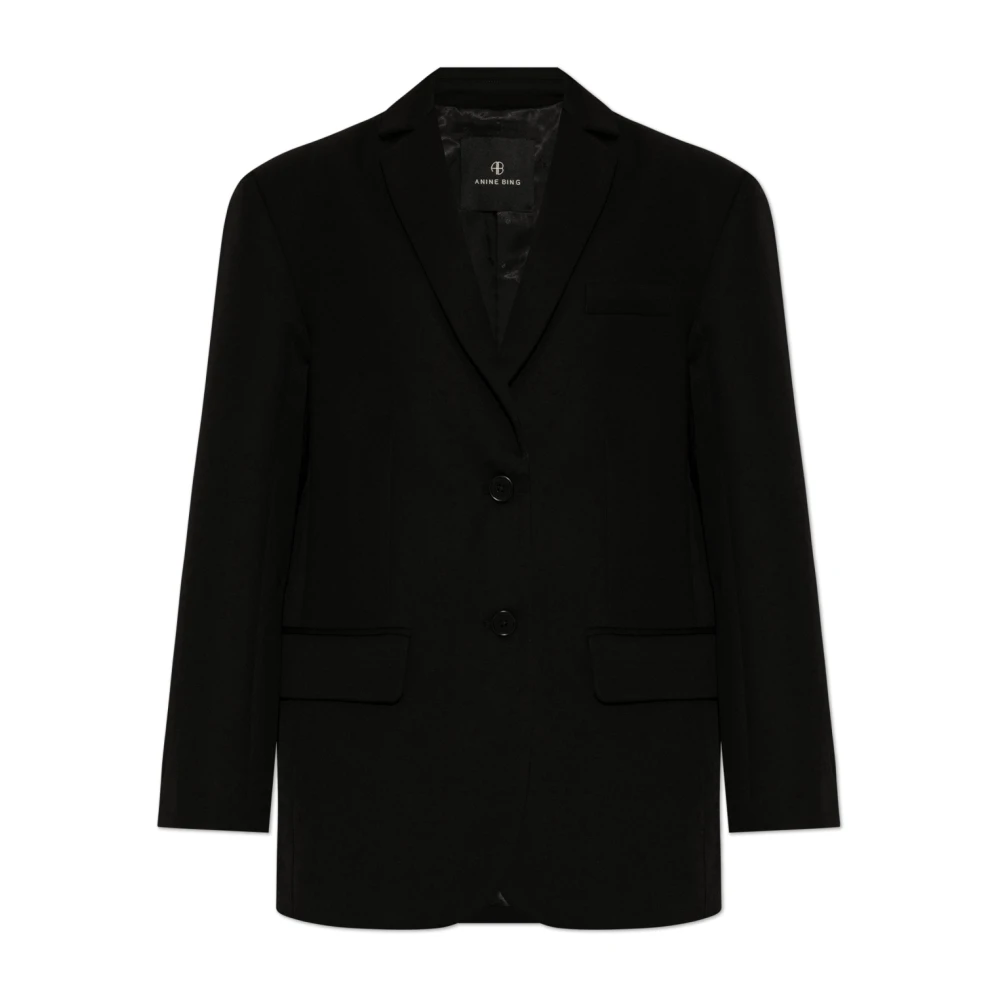 Anine Bing Quinn zwarte blazer jas Black Dames