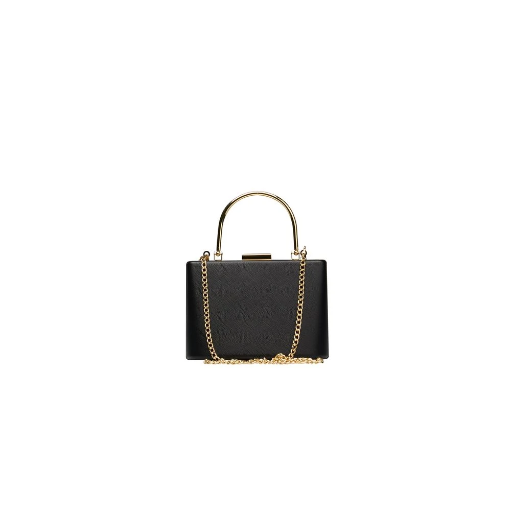 Love Moschino Zwarte Polyethyleen Mini Handtas met Ketting Black Dames